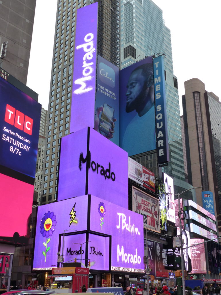 American Eagle Board in NYC for J Balvin’s Single ‘Morado’