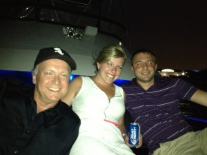 Chuck with staff members