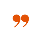 orange quote mark