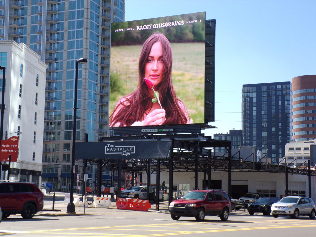 Kacey Musgraves, "Deeper Well" release - the iconic Nashville Sign, Nashville, TN