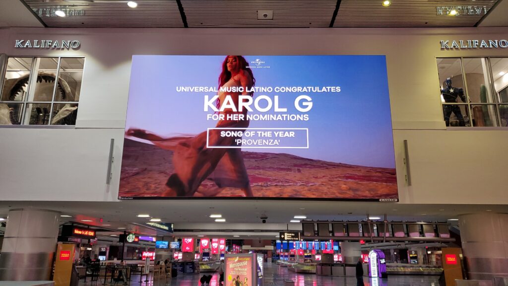 Las Vegas Airport Ad for Universal Music Group Latin America